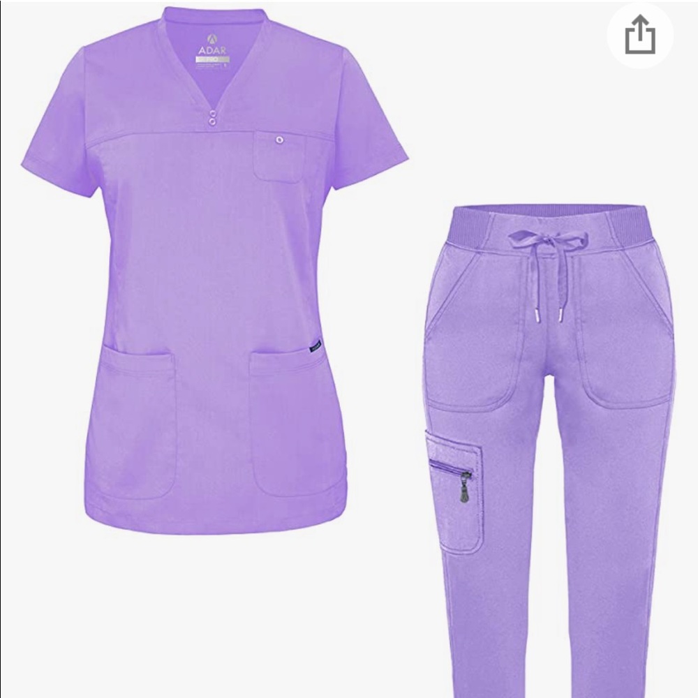 Adar Purple Scrub Set